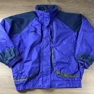 Vintage Columbia Women’s Powder Keg Purple Outer Snow Jacket Shell, size large
